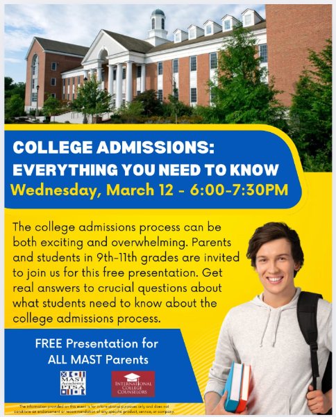 PTSA- College Admissions Presentation